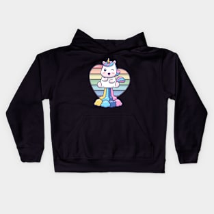 Unicorn Farts - Funny Unicorn Colorful Rainbow Design Kids Hoodie